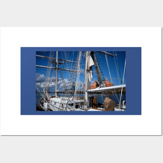 Tall Ship on the River Blyth (2) Wall Art by Violaman